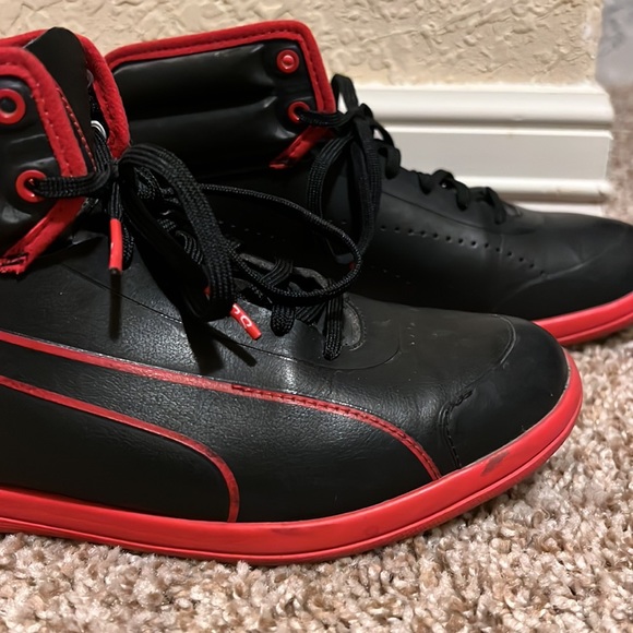 Puma Ferrari Woman shoes Size 8,5 US Black and Red - Picture 4 of 5